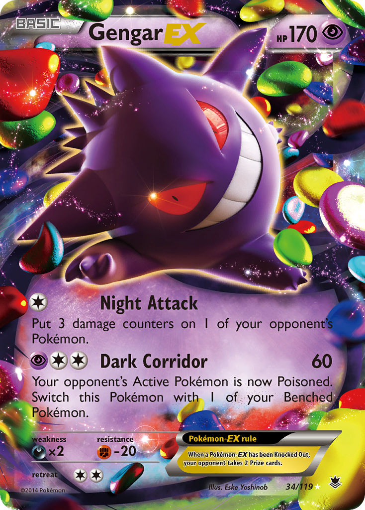 Gengar EX (34/119) [XY: Phantom Forces] | Exor Games New Glasgow