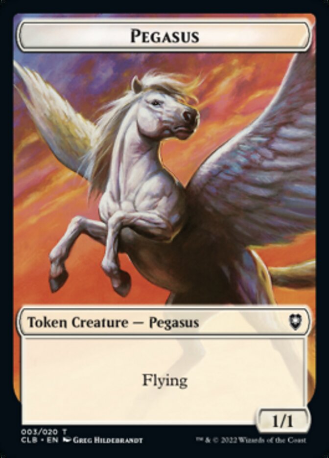 Treasure // Pegasus Double-sided Token [Commander Legends: Battle for Baldur's Gate Tokens] | Exor Games New Glasgow