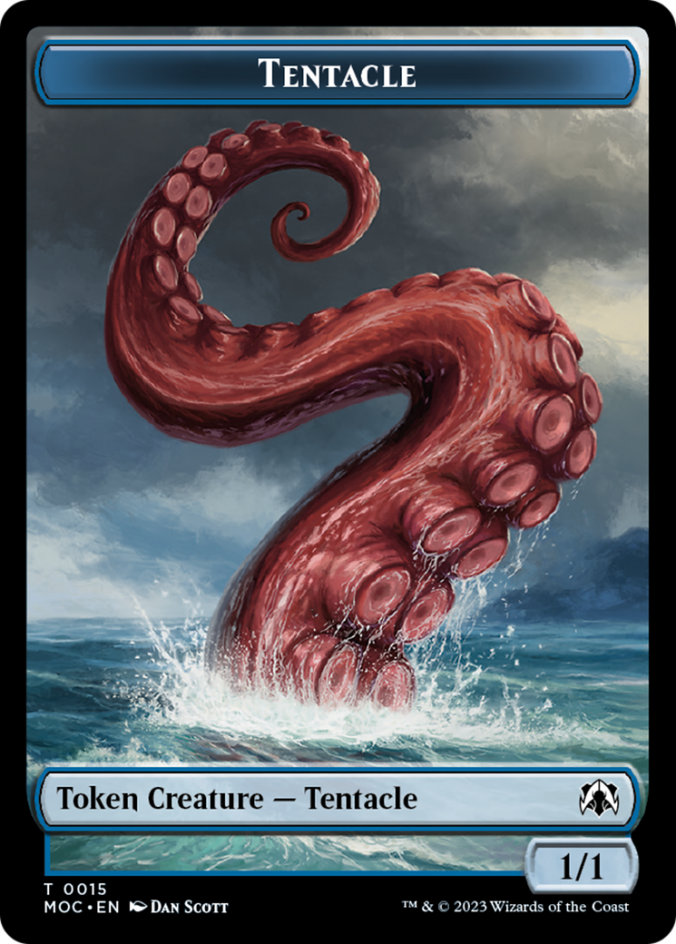 Tentacle // Human (26) Double-Sided Token [March of the Machine Commander Tokens] | Exor Games New Glasgow