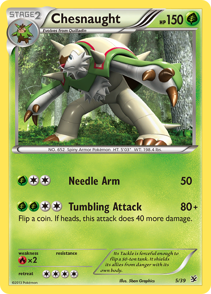 Chesnaught (5/39) [XY: Kalos Starter Set] | Exor Games New Glasgow