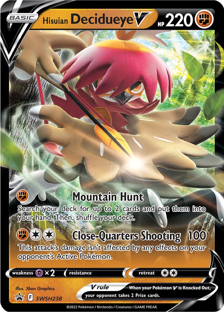 Hisuian Decidueye V (SWSH238) [Sword & Shield: Black Star Promos] | Exor Games New Glasgow