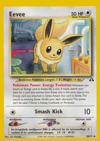 Eevee (38/75) [Neo Discovery Unlimited] | Exor Games New Glasgow