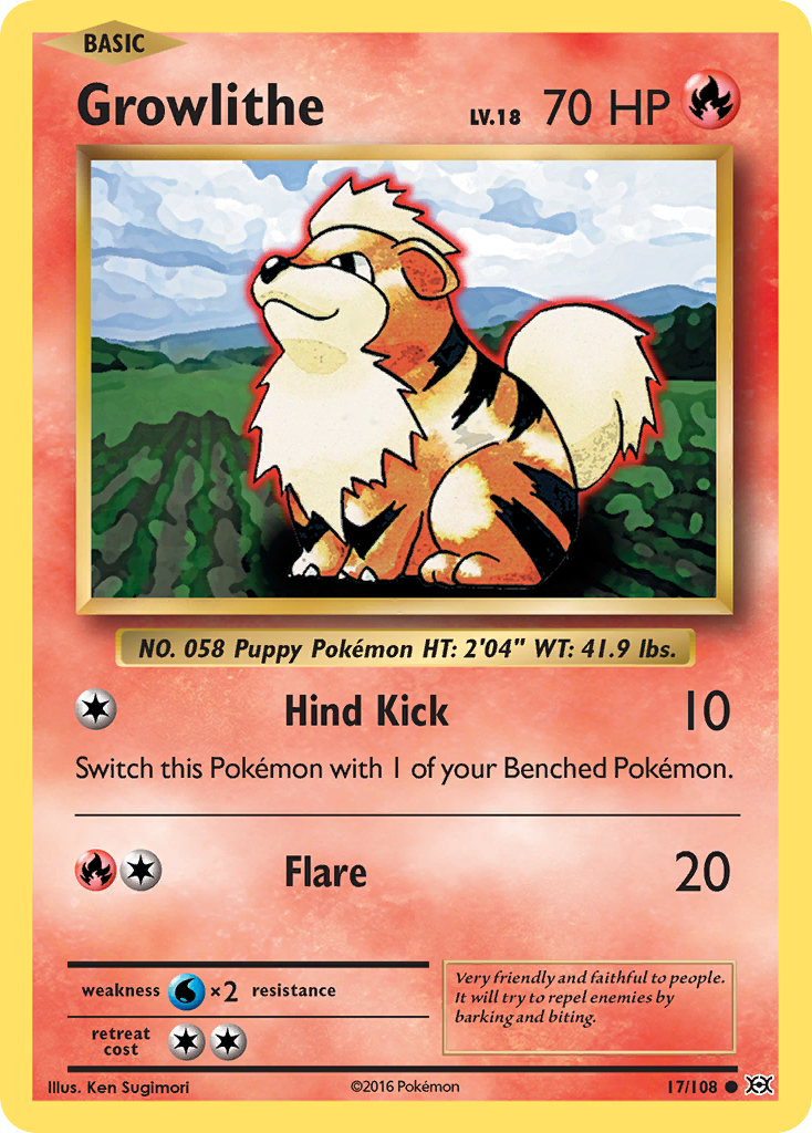 Growlithe (17/108) [XY: Evolutions] | Exor Games New Glasgow