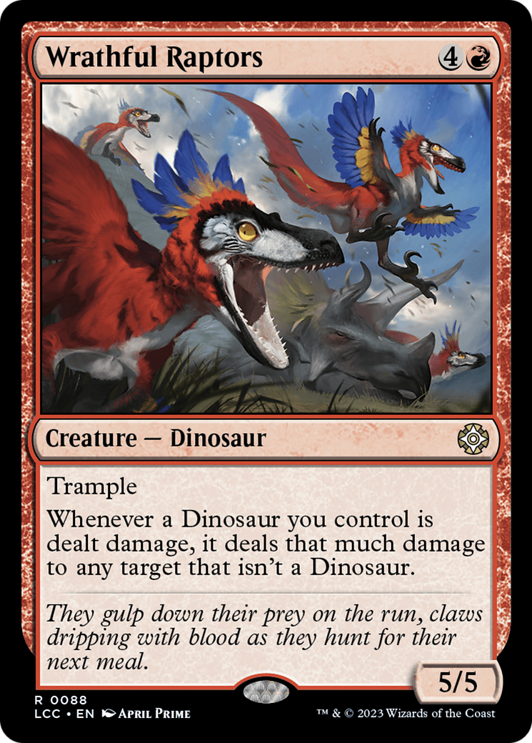 Wrathful Raptors [The Lost Caverns of Ixalan Commander] | Exor Games New Glasgow