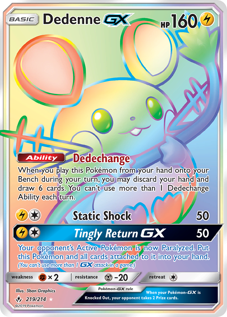 Dedenne GX (219/214) [Sun & Moon: Unbroken Bonds] | Exor Games New Glasgow