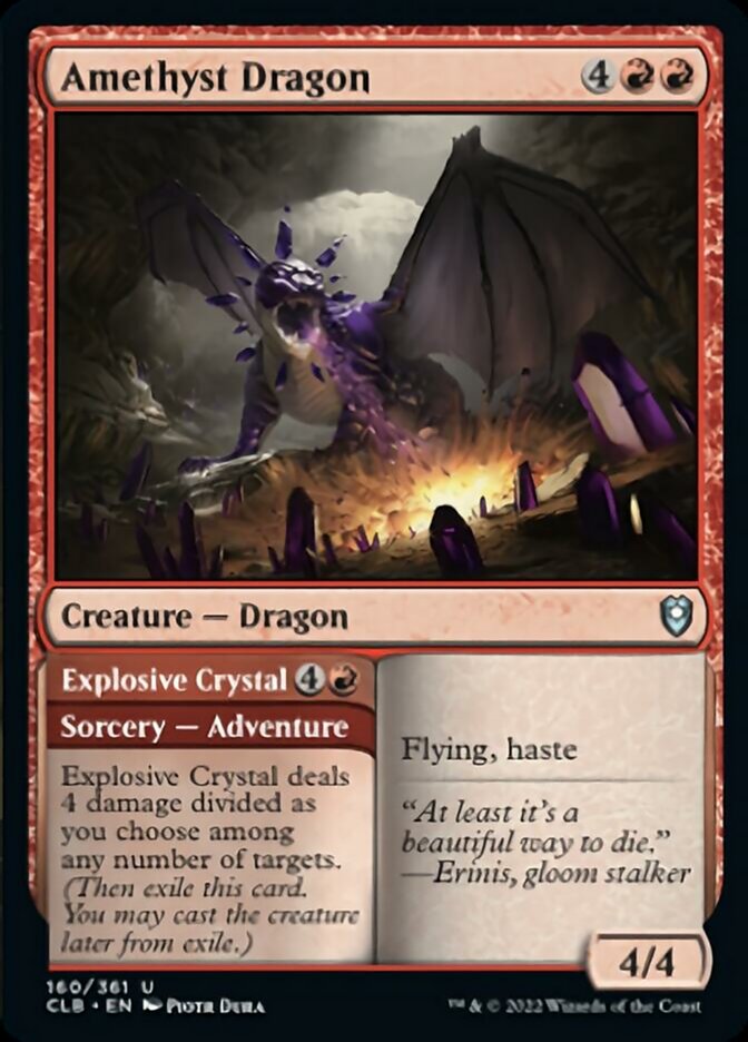 Amethyst Dragon // Explosive Crystal [Commander Legends: Battle for Baldur's Gate] | Exor Games New Glasgow