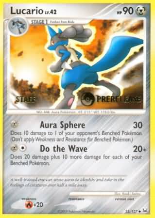 Lucario (53/127) (Staff Prerelease Promo) [Diamond & Pearl: Black Star Promos] | Exor Games New Glasgow