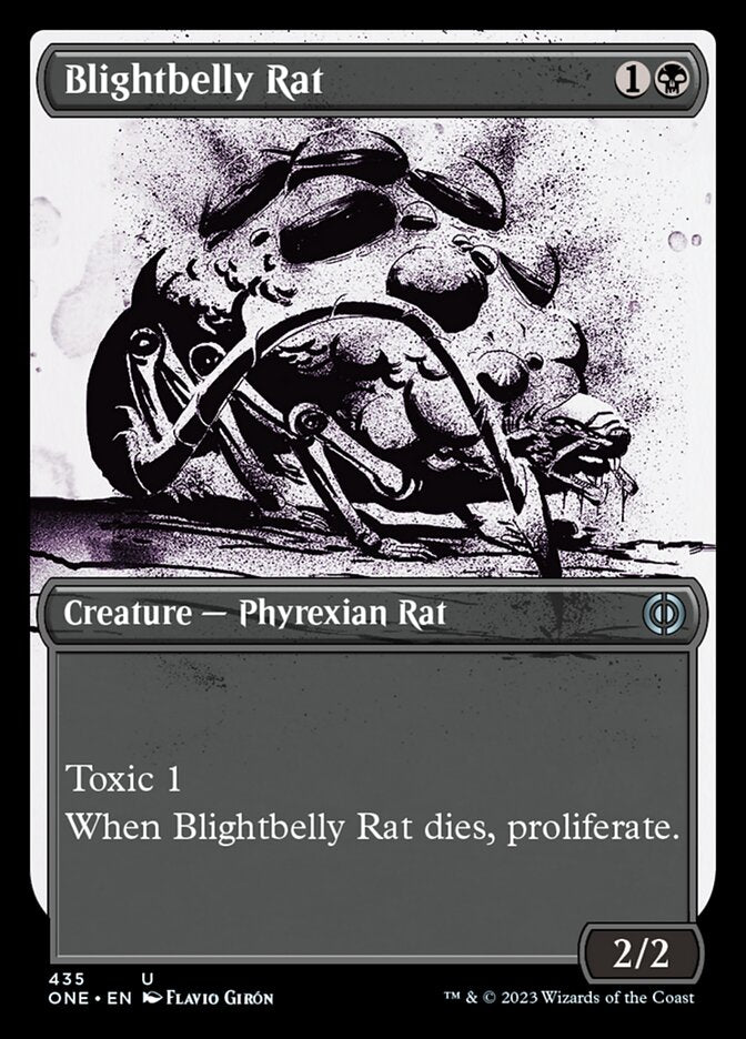 Blightbelly Rat (Showcase Ichor Step-and-Compleat Foil) [Phyrexia: All Will Be One] | Exor Games New Glasgow