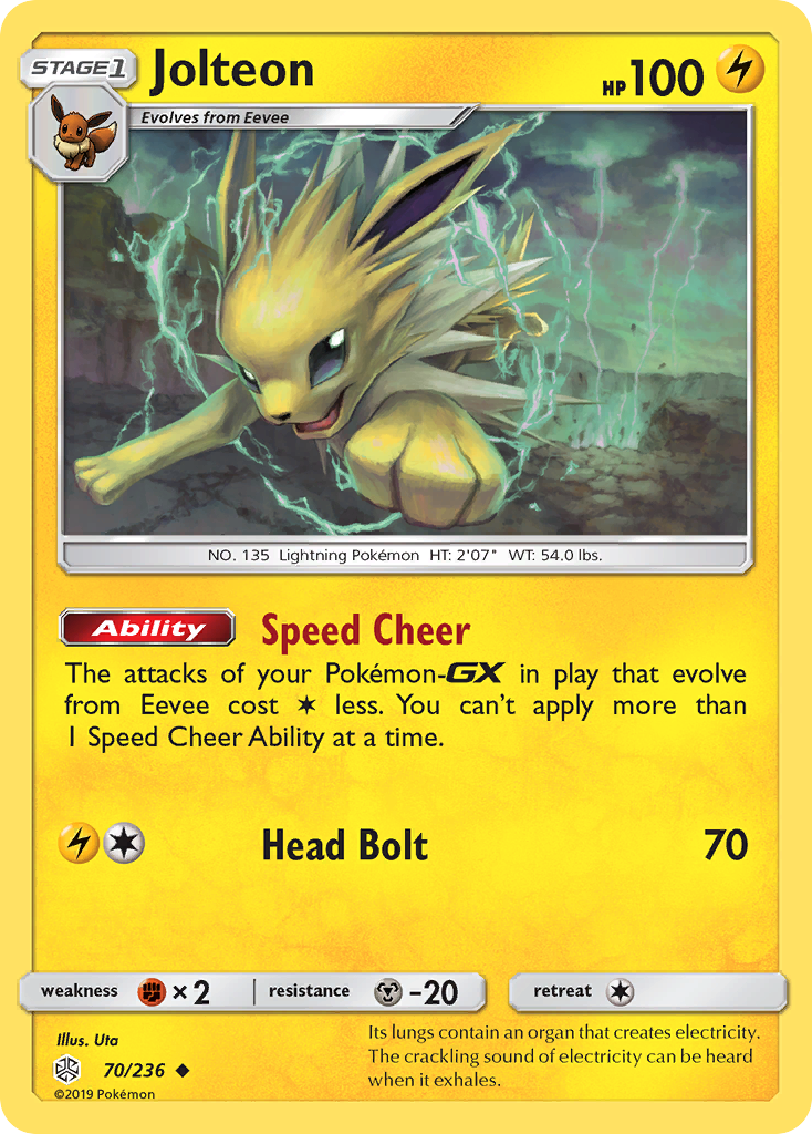 Jolteon (70/236) [Sun & Moon: Cosmic Eclipse] | Exor Games New Glasgow