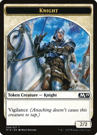 Knight Token [Core Set 2019 Tokens] | Exor Games New Glasgow