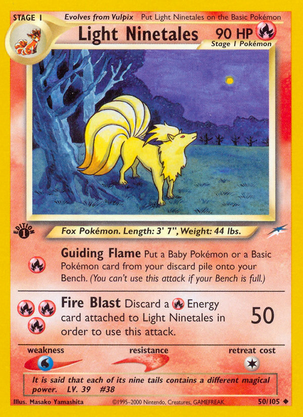 Light Ninetales (50/105) [Neo Destiny 1st Edition] | Exor Games New Glasgow