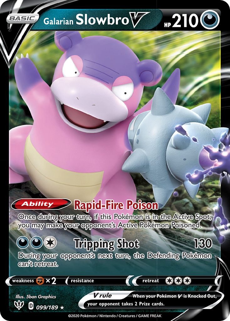 Galarian Slowbro V (099/189) [Sword & Shield: Darkness Ablaze] | Exor Games New Glasgow