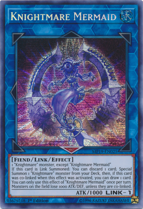 Knightmare Mermaid [MP19-EN025] Prismatic Secret Rare | Exor Games New Glasgow