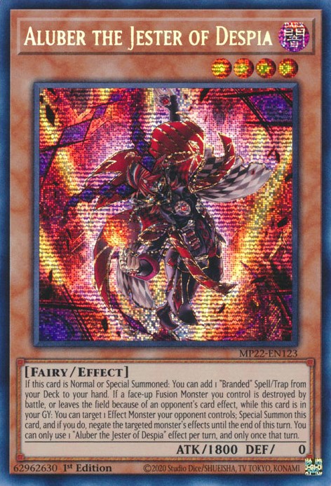 Aluber the Jester of Despia [MP22-EN123] Prismatic Secret Rare | Exor Games New Glasgow