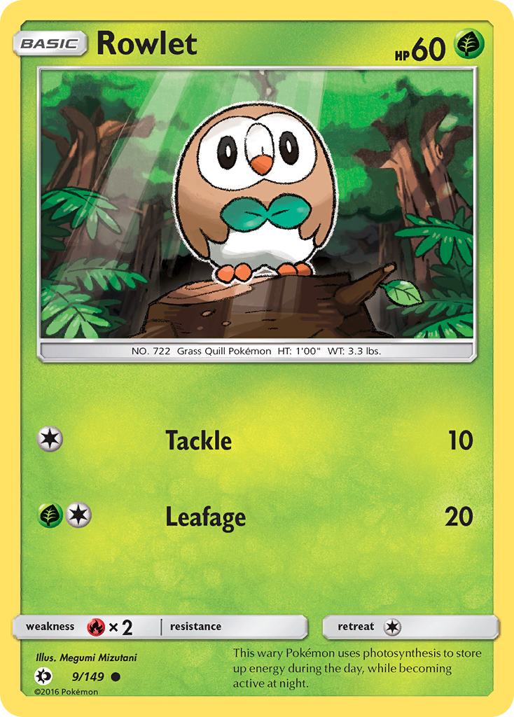 Rowlet (9/149) [Sun & Moon: Base Set] | Exor Games New Glasgow