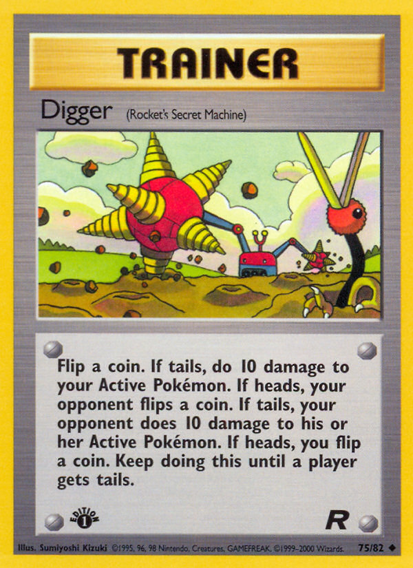 Digger (75/82) [Team Rocket 1st Edition] | Exor Games New Glasgow