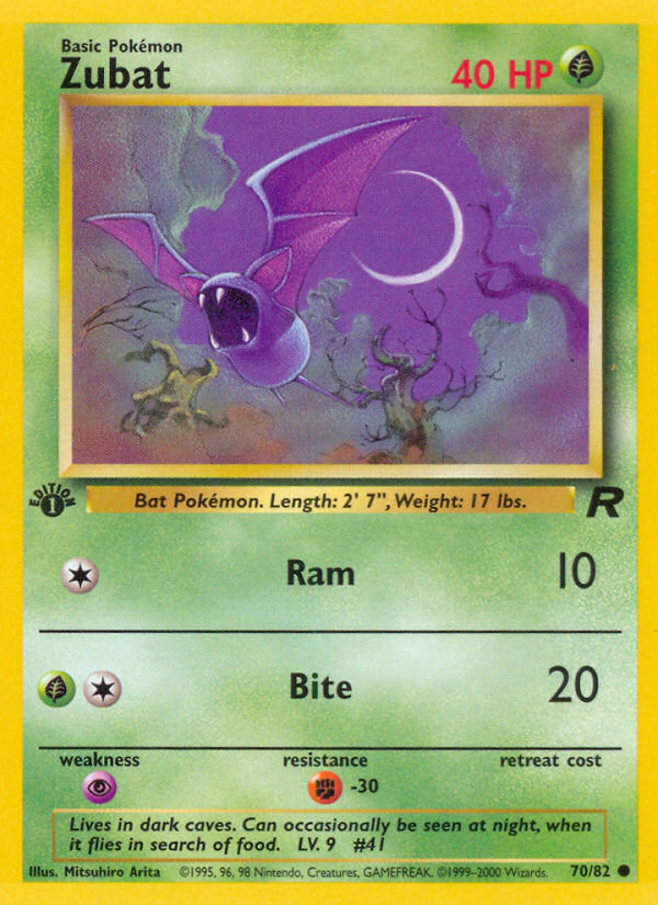 Zubat (70/82) [Team Rocket 1st Edition] | Exor Games New Glasgow