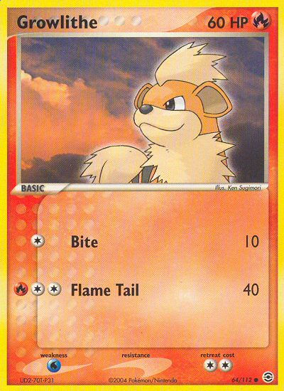 Growlithe (64/112) [EX: FireRed & LeafGreen] | Exor Games New Glasgow