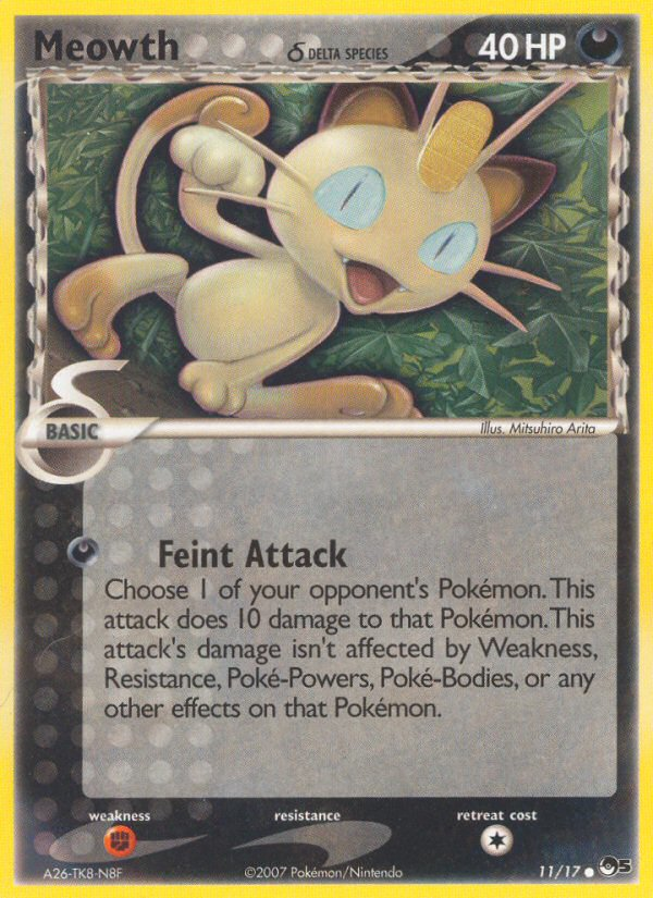 Meowth (11/17) (Delta Species) [POP Series 5] | Exor Games New Glasgow