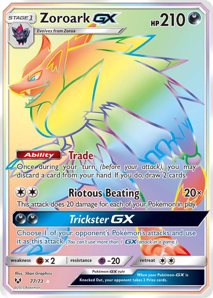 Zoroark GX (77/73) [Sun & Moon: Shining Legends] | Exor Games New Glasgow