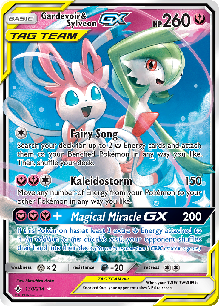 Gardevoir & Sylveon GX (130/214) [Sun & Moon: Unbroken Bonds] | Exor Games New Glasgow