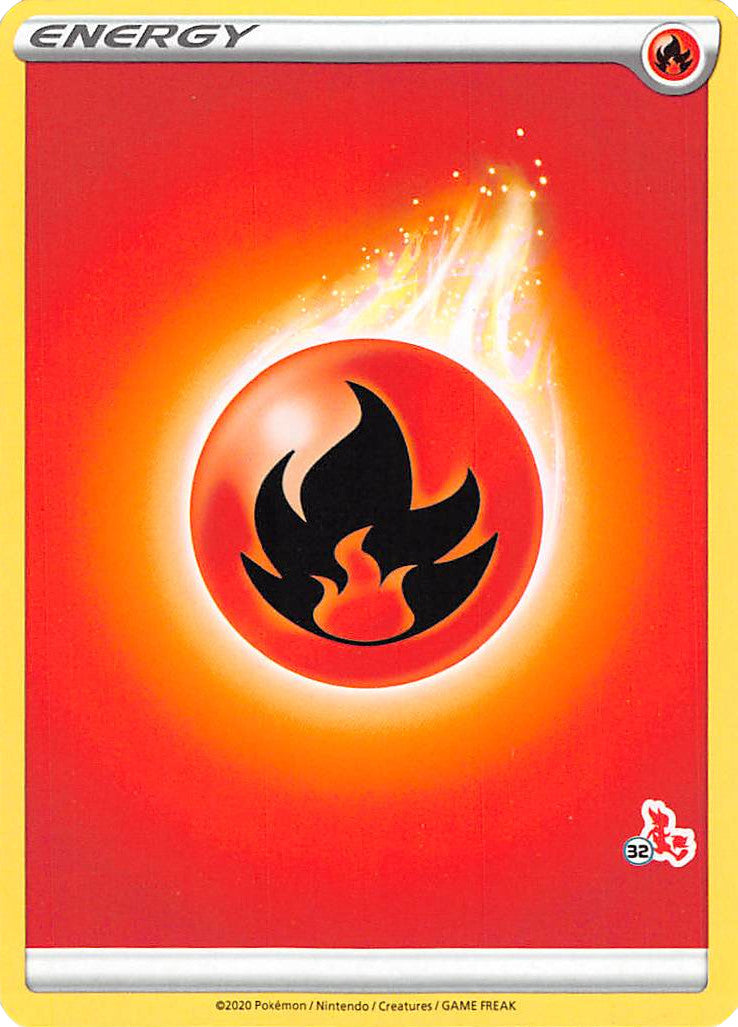 Fire Energy (Cinderace Stamp #32) [Battle Academy 2022] | Exor Games New Glasgow