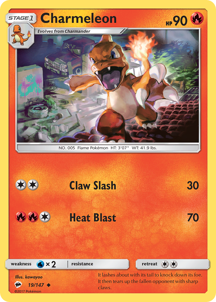 Charmeleon (19/147) [Sun & Moon: Burning Shadows] | Exor Games New Glasgow