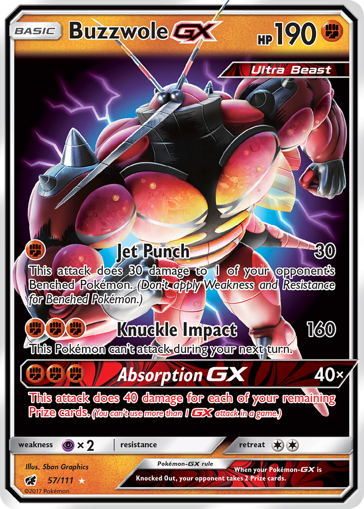 Buzzwole GX (57/111) [Sun & Moon: Crimson Invasion] | Exor Games New Glasgow