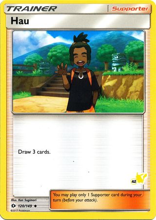 Hau (120/149) (Pikachu Stamp #42) [Battle Academy 2020] | Exor Games New Glasgow