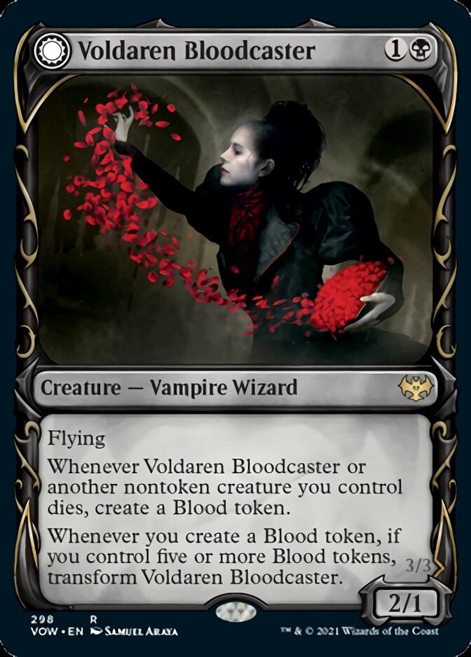 Voldaren Bloodcaster // Bloodbat Summoner (Showcase Fang Frame) [Innistrad: Crimson Vow] | Exor Games New Glasgow