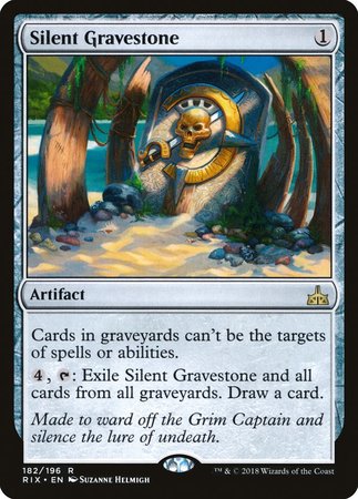 Silent Gravestone [Rivals of Ixalan] | Exor Games New Glasgow