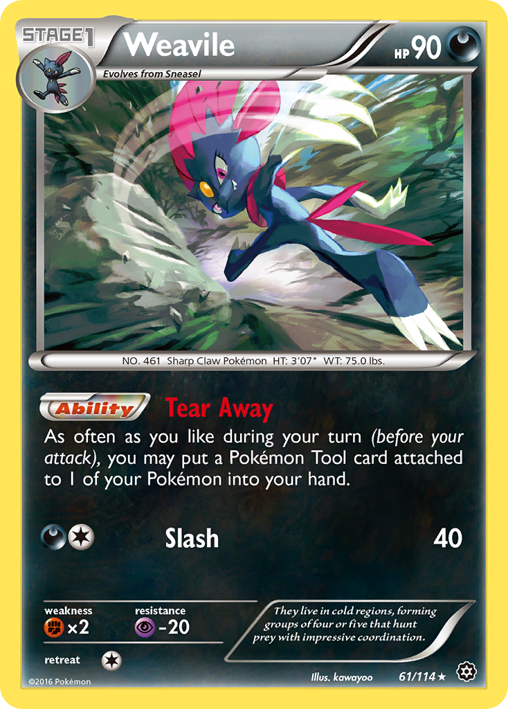 Weavile (61/114) [XY: Steam Siege] | Exor Games New Glasgow