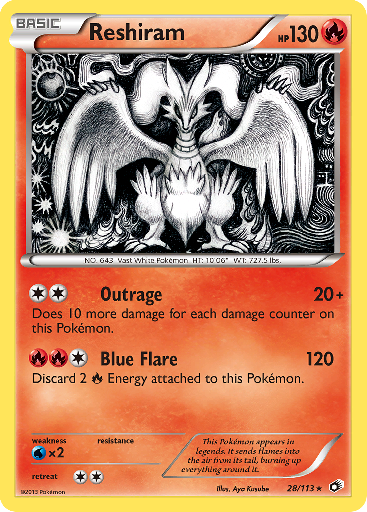 Reshiram (28/113) [Black & White: Legendary Treasures] | Exor Games New Glasgow