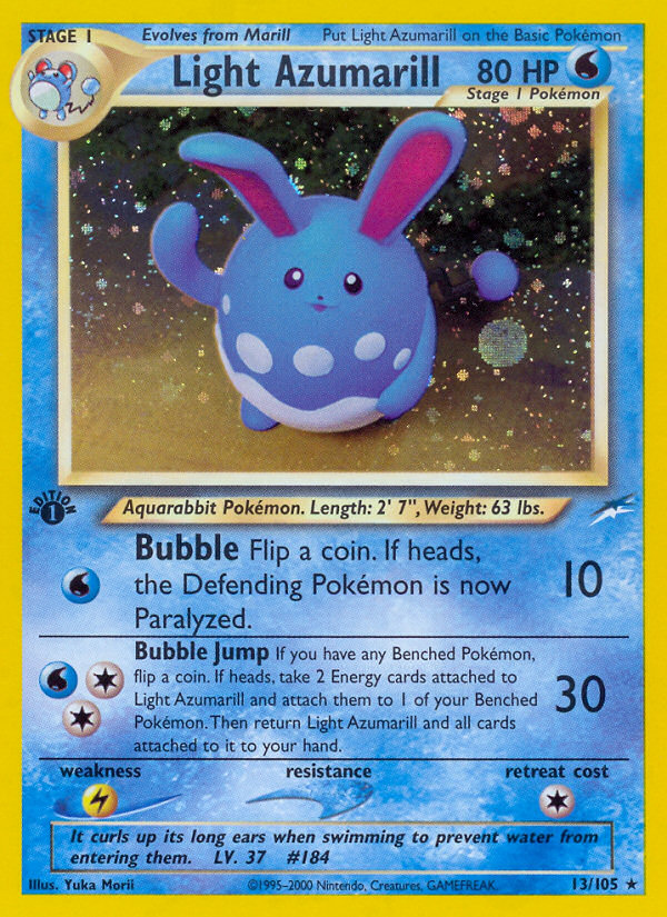 Light Azumarill (13/105) [Neo Destiny 1st Edition] | Exor Games New Glasgow