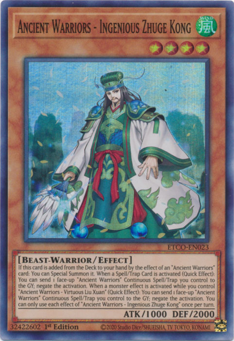 Ancient Warriors - Ingenious Zhuge Kong [ETCO-EN023] Super Rare | Exor Games New Glasgow