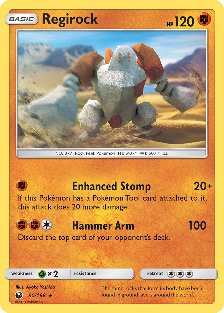 Regirock (80/168) [Sun & Moon: Celestial Storm] | Exor Games New Glasgow